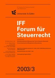 2003/3 IFF Forum fÃ¼r Steuerrecht - IFF - UniversitÃ¤t St.Gallen