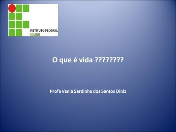 Uma definiÃ§Ã£o de vida