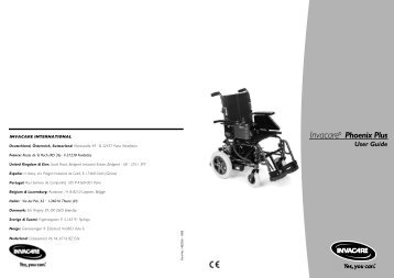 PHOENIX PLUS USER GUIDE - Invacare UK