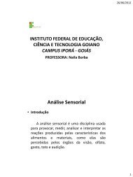 AnÃ¡lise Sensorial - Instituto Federal Goiano