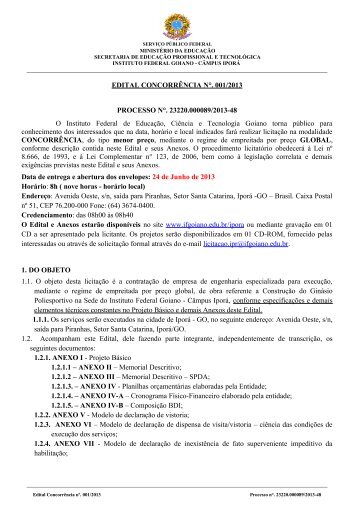 edital - Instituto Federal Goiano