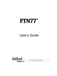 Salford FTN77 User Guide - Silverfrost