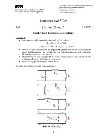 Leitungen und Filter Lösung Übung 2