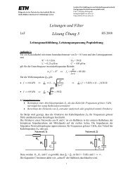 Leitungen und Filter Lösung Übung 5