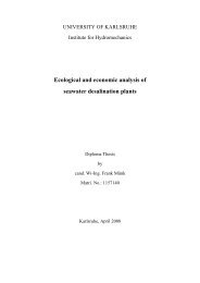 Ecological and economic analysis of seawater desalination plants - IfH