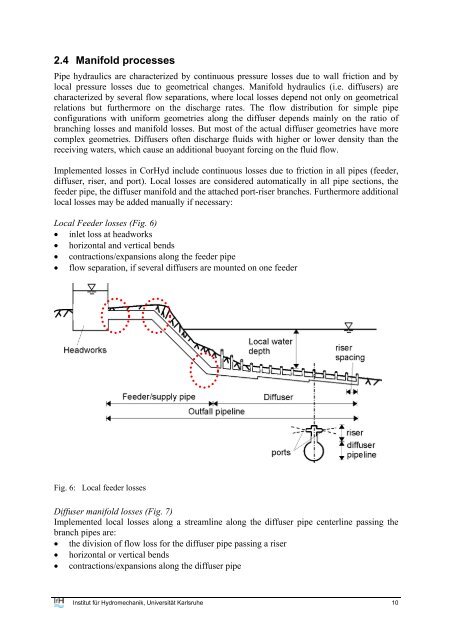 user's manual for corhyd: an internal diffuser hydraulics model - IfH