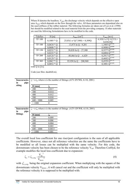 user's manual for corhyd: an internal diffuser hydraulics model - IfH