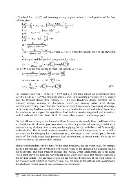 user's manual for corhyd: an internal diffuser hydraulics model - IfH