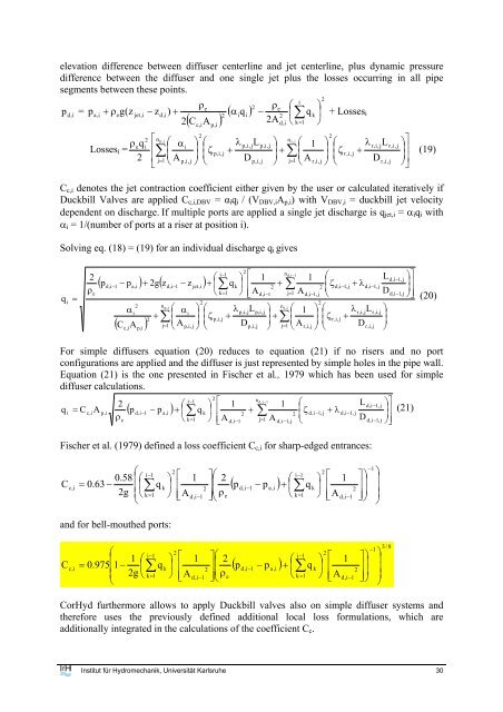 user's manual for corhyd: an internal diffuser hydraulics model - IfH