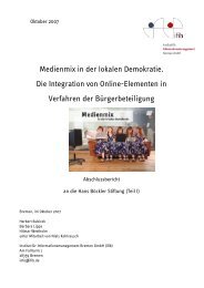 Medienmix in der lokalen Demokratie. Die ... - ifib consult GmbH