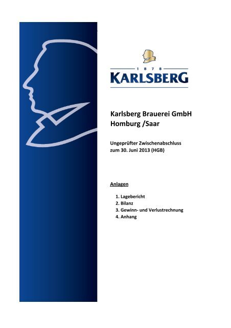 Halbjahresabschluss 2013 - Karlsberg Brauerei