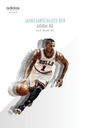 Jahresabschluss adidas AG 2012 - adidas Group