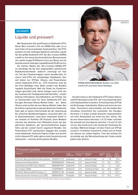 ETF-Magazin: "Tickende Bombe" (Q2 2013) - BÃ¶rse Frankfurt