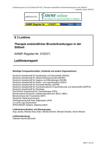 Leitlinienreport - AWMF