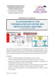 e-government und informationssysteme des Ã¶ffentlichen sektors