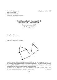 Einführung in die Informatik II Informatik II / Informatik B - Institut für ...