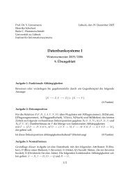 Datenbanksysteme I - Institut für Informationssysteme - Universität ...