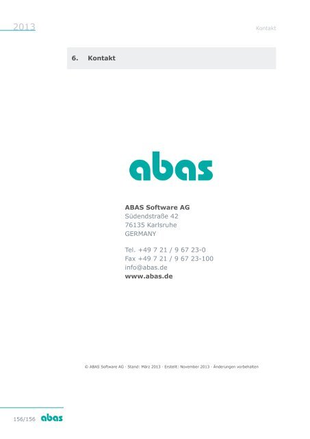 Leistungsbeschreibung abas Business Suite - ABAS Software AG