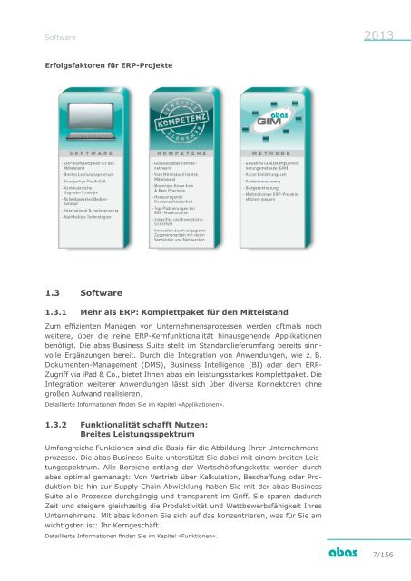 Leistungsbeschreibung abas Business Suite - ABAS Software AG