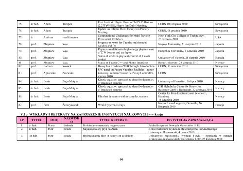 7. REFERATY - Instytut Fizyki JÄdrowej PAN