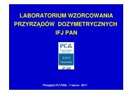 Laboratorium Wzorcowania PrzyrzÄdÃ³w Dozymetrycznych (LWPD)