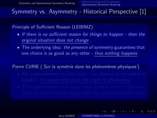 SYMMETRIES in PHYSICS