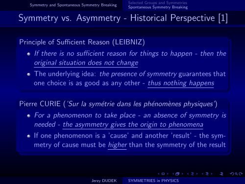 SYMMETRIES in PHYSICS