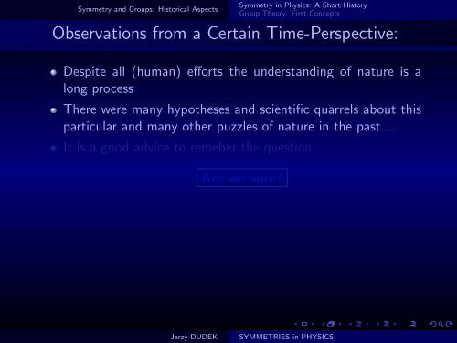 SYMMETRIES in PHYSICS