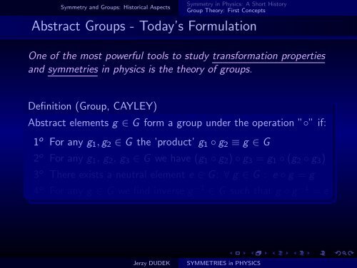 SYMMETRIES in PHYSICS