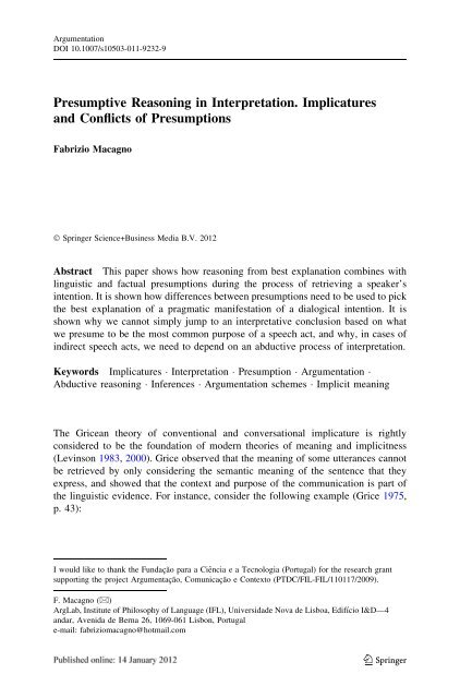 Levinson hot sale presumptive meanings