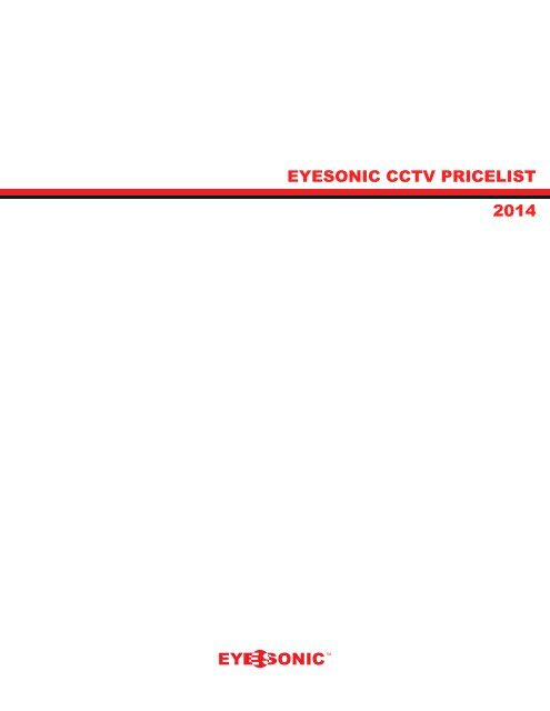 EYESONIC CCTV PRICELIST 2014