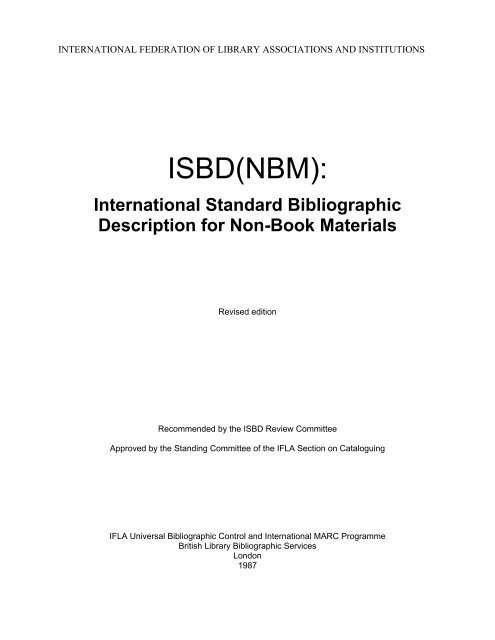 ISBD(NBM) - IFLA