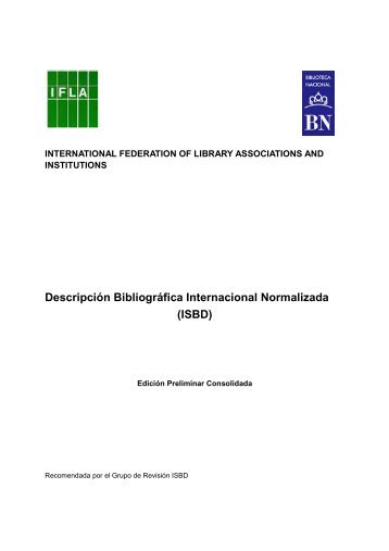 ISBD consolidada EspaÃ±ol - IFLA