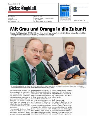 Bieler-Tagblatt 14 05 13 - Berner Fachhochschule