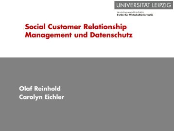 Social Customer Relationship Management und Datenschutz