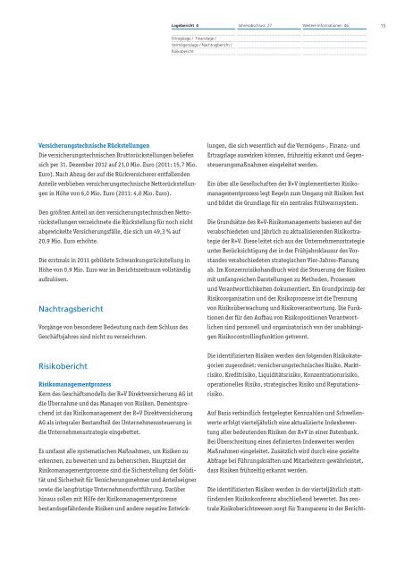 GeschÃ¤ftsbericht 2012 R+V Direktversicherung AG (PDF 448,8 KB)