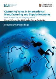 Capturing Value in International Manufacturing and Supply Networks