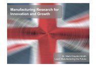 Dr Mark Claydon-Smith - Institute for Manufacturing - University of ...