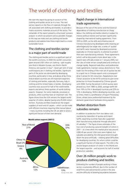 The present and future sustainability of clothing and textiles in the ...