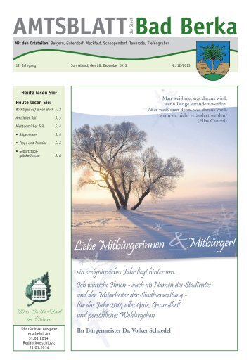 Ausgabe 12/2013 - Kurstadt Bad Berka