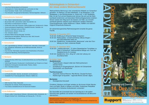 AdventsgÃ¤ssle in Ochsenfurt - der etwas andere ... - Stadt Ochsenfurt
