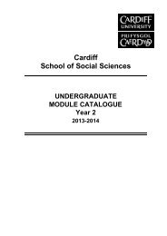 Undergraduate Handbook 2013-14 Year Two - Cardiff University