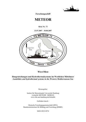 Expeditionsheft Reise M73 [pdf - 2Mb] - University of Hamburg