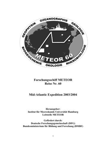 Expeditionsheft Reise M60 [pdf, 1.2 MB] - Institute of Oceanography ...