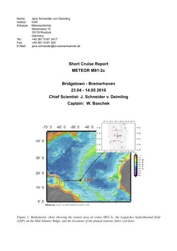 Short Cruise Report METEOR M81-2c Bridgetown - Bremerhaven ...