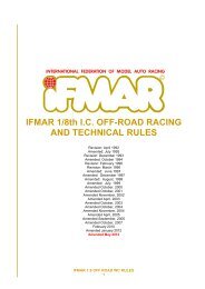 IFMAR 1/8th I.C. OFF-ROAD RACING AND TECHNICAL RULES