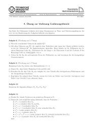 4. Ãbung zur Vorlesung Codierungstheorie - Institut fÃ¼r ...