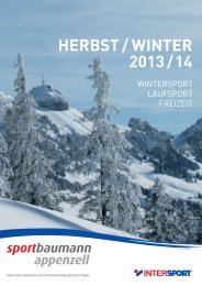 HERBST / WINTER 2013 / 14 - Sport Baumann in Appenzell