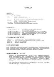 CV in pdf - IFOR - ETH ZÃ¼rich