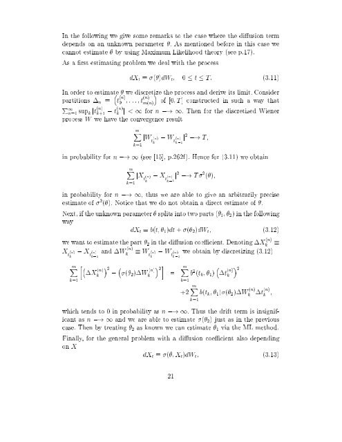 Estimation in Financial Models - RiskLab